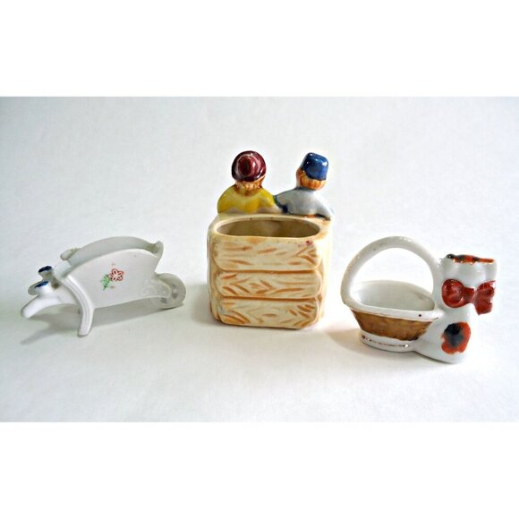 6 Miniature Vases 3 Occupied Japan & 3 Japan Collection - Picture 3 of 7